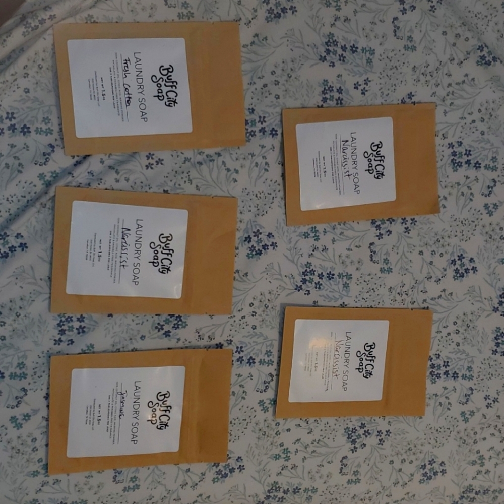 these are laundry soaps from "BUFF CITY SOAP"